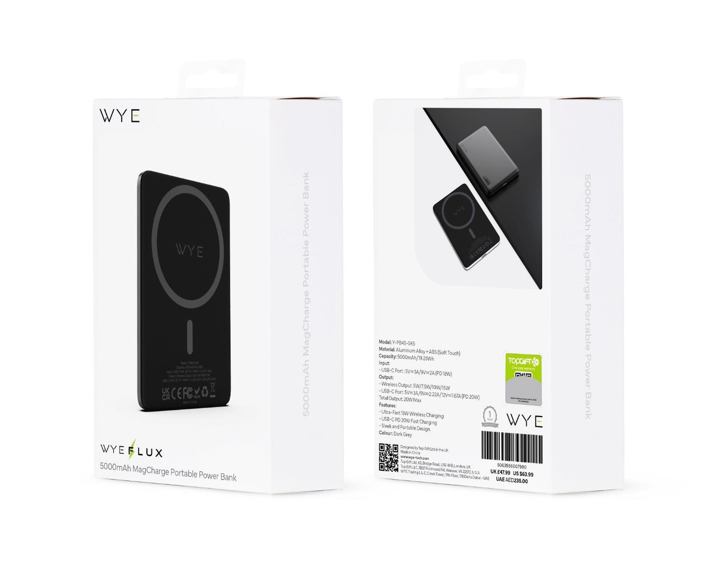 WYE 5000 MagCharge Portable Power Bank