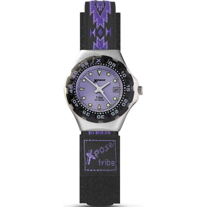 Sekonda Xpose Children/Ladies fabric strap black/purple Watch 3315