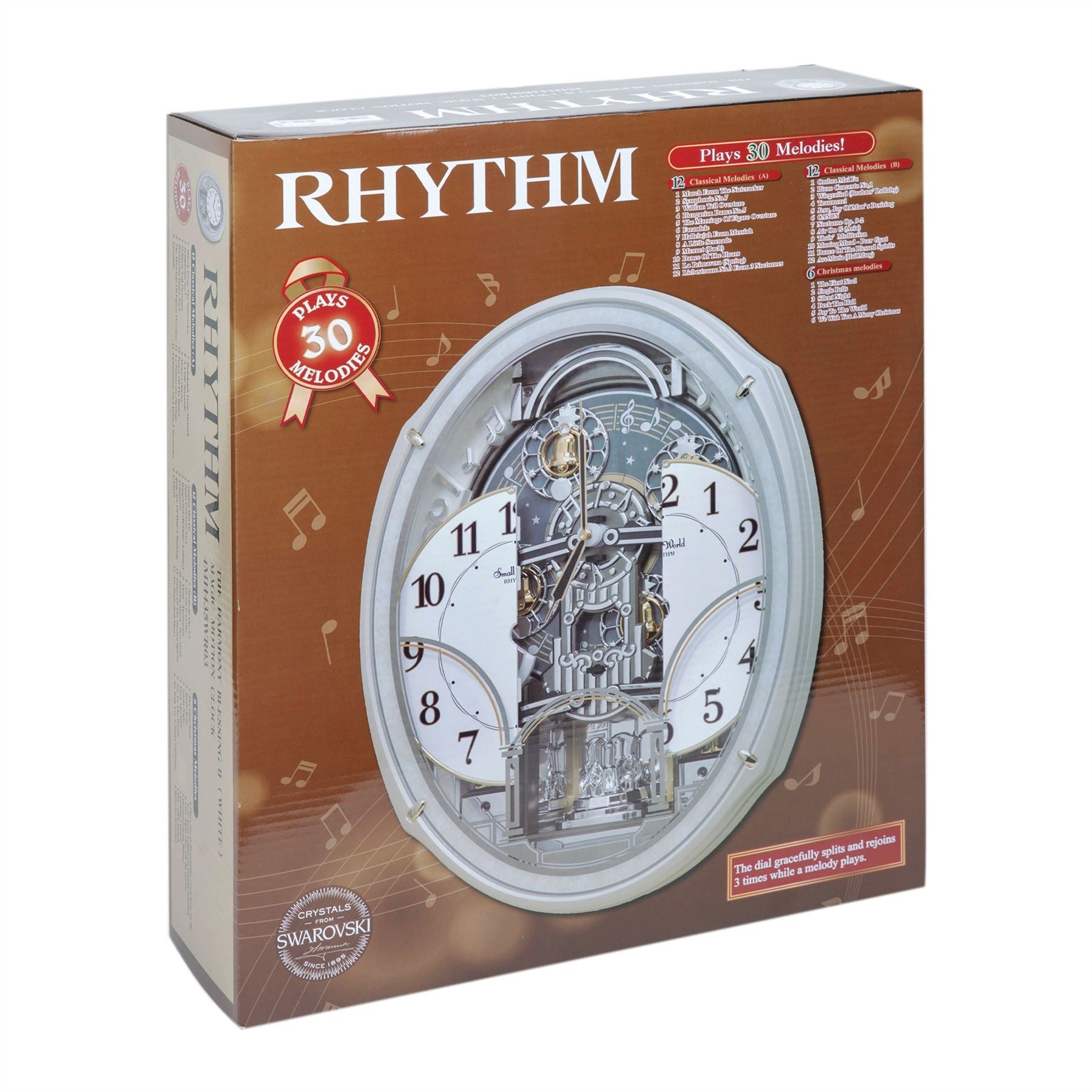 Rhythm Magic Motion Clock Crystal Decoration Silver Finish – DK Wholesale  Ltd