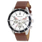 Henley Mens Multi Eye Classic Sports Leather Strap Watch H02213 Available Multiple Colour