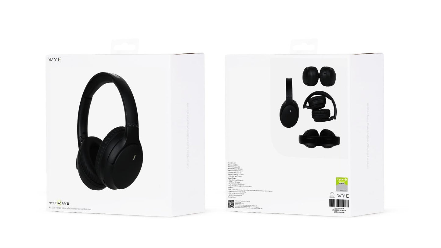 WYE Active Noise Cancellation Wireless Headsets