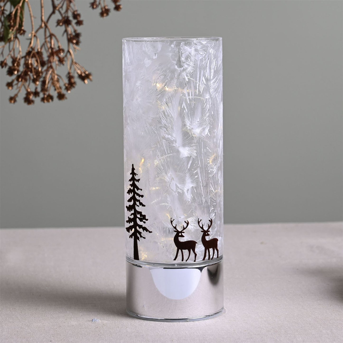 Large Reindeer with Tree LED Light Tube