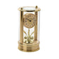 Wm. Widdop Gold Tone Skeleton Movement Cylindrical Mantel Clock