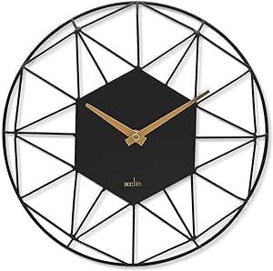 Acctim Alva 30cm Metal Wire Clock Black