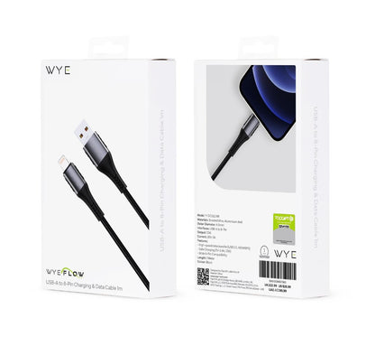 WYEFLOW USB to 8-Pin 27W Fast Charging & Data Cable 1m