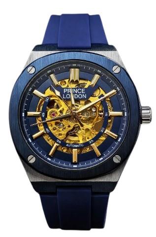 NYL Mens Fashion Automatic Rubber Mechanical Square Face Dial Analogue Rubber Strap Watch NY London Available Multi Colour