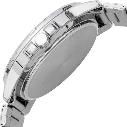 Casio Mens Analogue Dated Black Dial Silver Stainless Steel Bracelet Watch