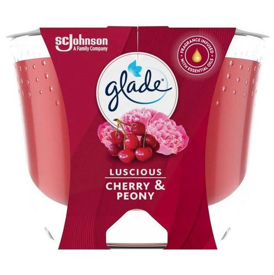 Glade Scented Candle Air Freshener Luscious Cherry & Peony 224 g