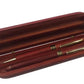 Imperial Wooden Dark Brown Gold Trim 2 Ball Pens IMP356R Gift Set - CLEARANCE NEEDS RE - Refill