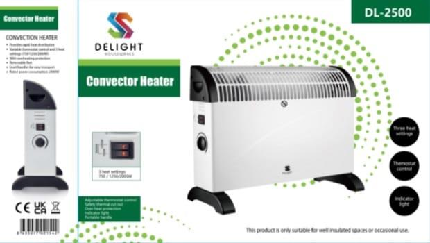 Delight White Convector Heater With Timer 2000W