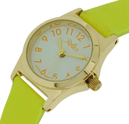 Reflex Girls Ladies White Dial Leather Strap Available Multiple Colour Strap Watch  Models May Vary - CLEARANCE NEEDS RE-BATTERY
