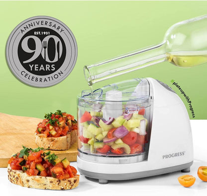 Progress Electric One Touch Operation Mini Chopper White 150W