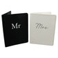Amore Set of 2 Passport Holders Black & White - 'Mr & Mrs'