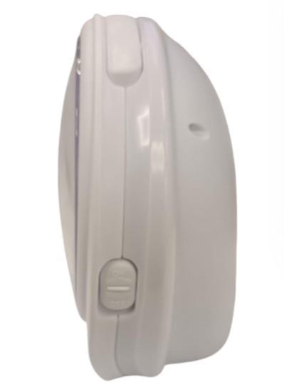 Acctim Jefferson Silent Sweep, Crescendo and Light features Bedside Alarm Clock in White - 16482