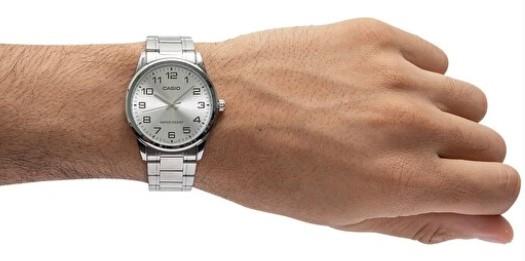 Casio Mens Basic Analogue Stainless Steel Bracelet Easy Reader Dial Watch - MTP-V001D