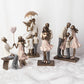 Juliana Family of Four Figurine Bronze and Blush Pink