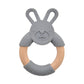 Bambino Wood & Silicone Bunny Teether Blue