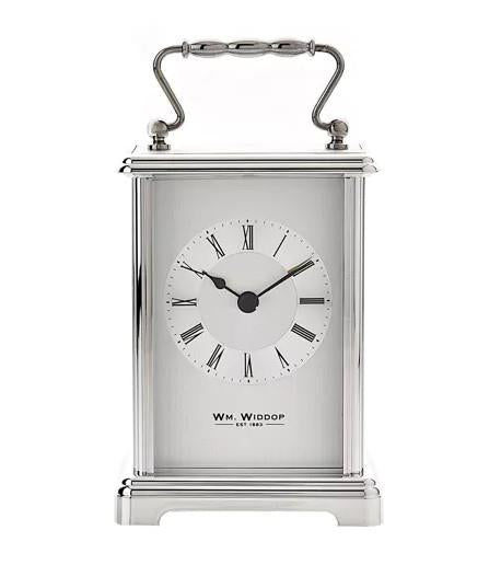 Widdop Roman Number Carriage  Metal Clock Available Multiple Colour