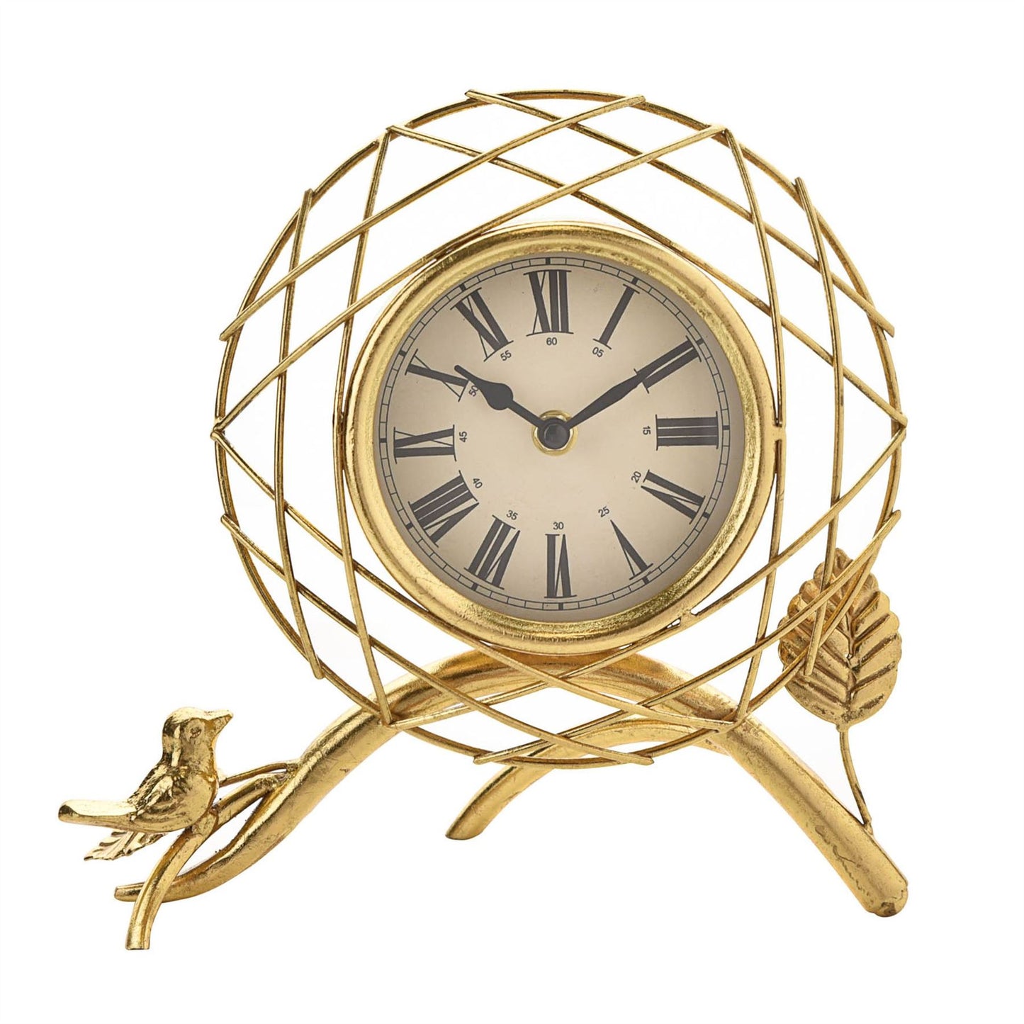 Hometime Mantel Clock Birds On A Branch Design