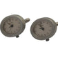Miniature Clock Silver Plated Metal Cufflinks Solid Brass IMP413S - CLEARANCE NEEDS RE-BATTERY