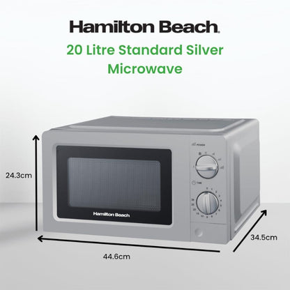 Hamilton Beach Microwave 700W 20 Litre Silver HB70T20S