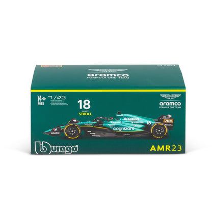 1:43 F1 Aston Martin 2023 Amr23 With Helmet Stroll - Diecast Model car Collectables