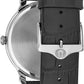 Bulova Mens White Dial Analogue Display Black Leather Strap Watch 96A133