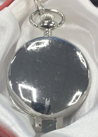 Mens & Ladies Mechanical Hand Winding Half Hunter Steampunk Silver Pocket Watch