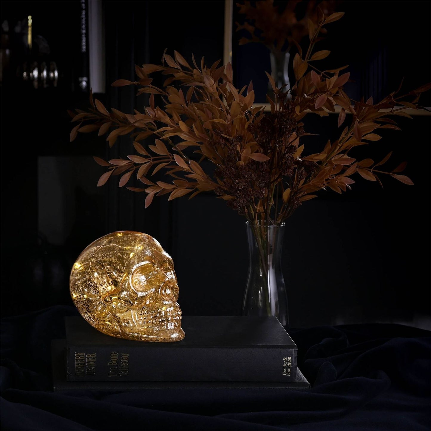 Gold LED Skull Light