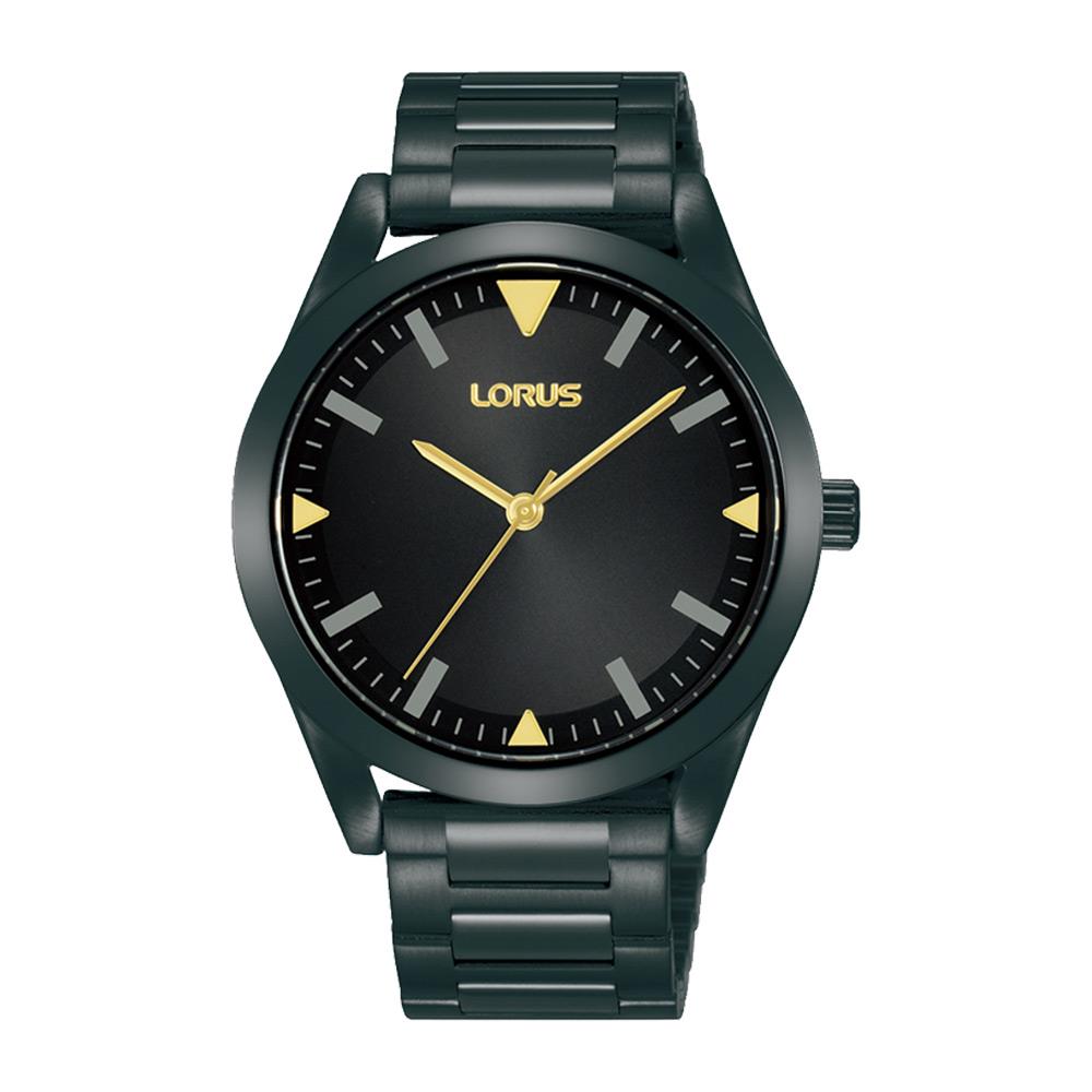 Lorus Mens Black Dial Black Stainless steel Bracelet Watch RG295UX9 BRAND NEW BUT NEEDS BATTERY