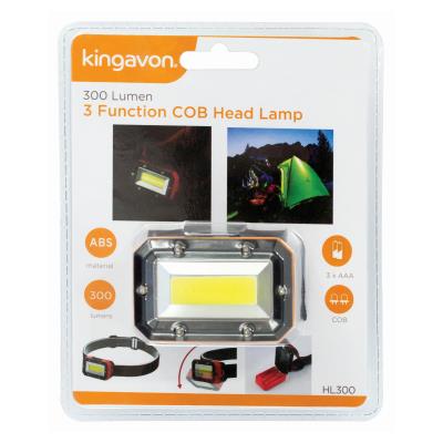 300 Lumen 3 function COB Head Torch