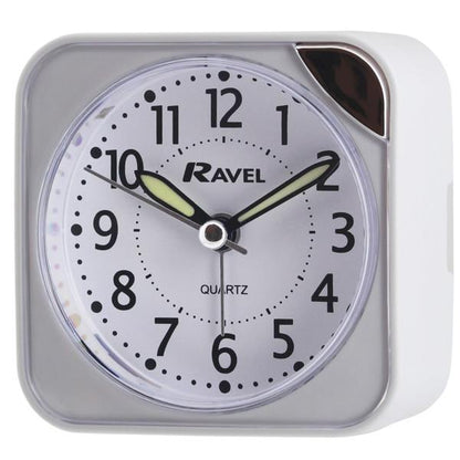 Ravel Small Square Quartz Travel Alarm Clock RC001 Available Multiple Colour