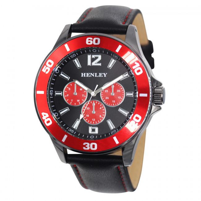 Henley Mens Sports Coloured Stitch Multi Eye Watch H03014 Available Multiple Colour