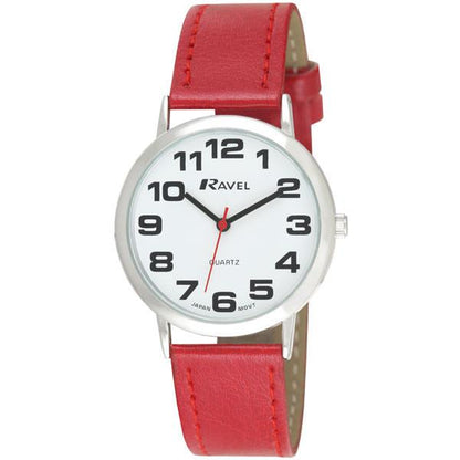 Ravel Mens Basic Leather Strap Watch R0105G Available Multiple Colour