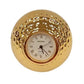 Miniature Clock Goldtone Plated Metal Golf Ball Solid Brass IMP75G- CLEARANCE NEEDS RE-BATTERY