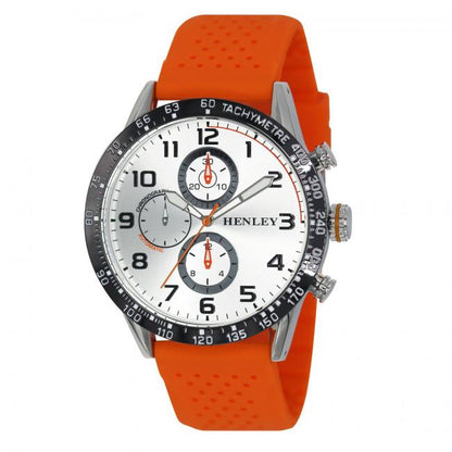 Henley Mens Fashion Large Polished Sports Rubber Silicone Watch H02225  Available Multiple Colour