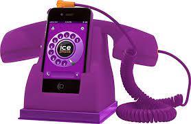 Ice Phone Ice-Watch Retro Handset - Purple Rubberised Finish