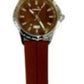 Heryi Rubber Gents Fashion Quartz Date Brown Dial Brown Rubber Magnetic Strap Watch