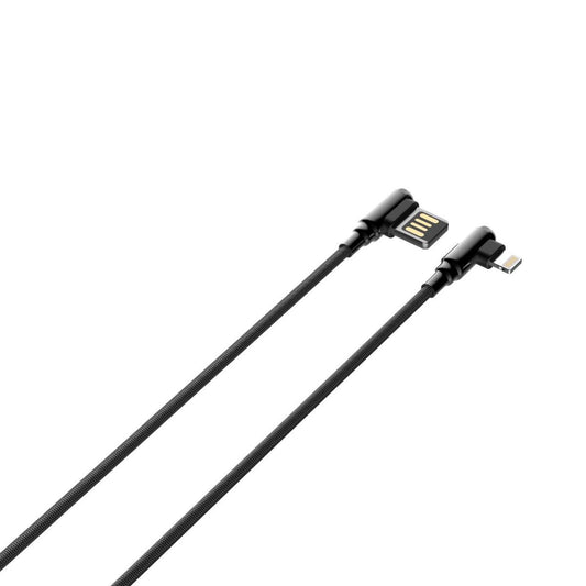 WYEFLOW 90° Angle USB-A TO 8-Pin Braided 2.4A Data & Charging Cable