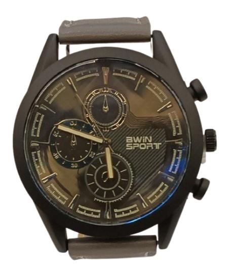 Bwin Sport Mens Fashion Big Dial Leather Strap Watch Available Multiple Colour