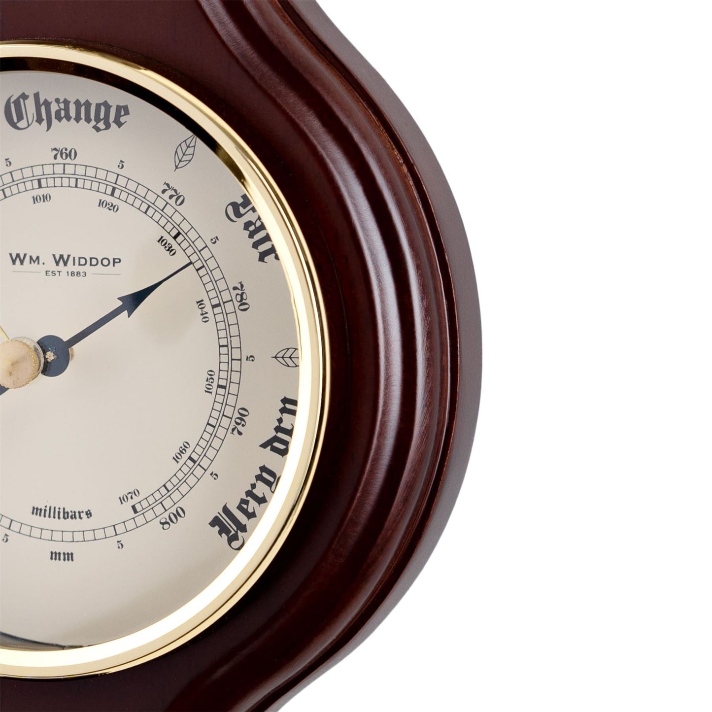 Wm.Widdop Wooden Barometer and Thermometer