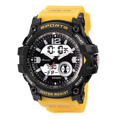 Ravel Mens Boys Ana-Digi Dual time 5ATM Sports Watch RDT.2 Available Multiple Colour