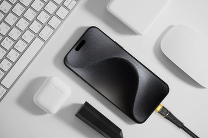 Wyeflow 100W GoldTip Braided Ultra Charge/Sync C-C Cable 1m