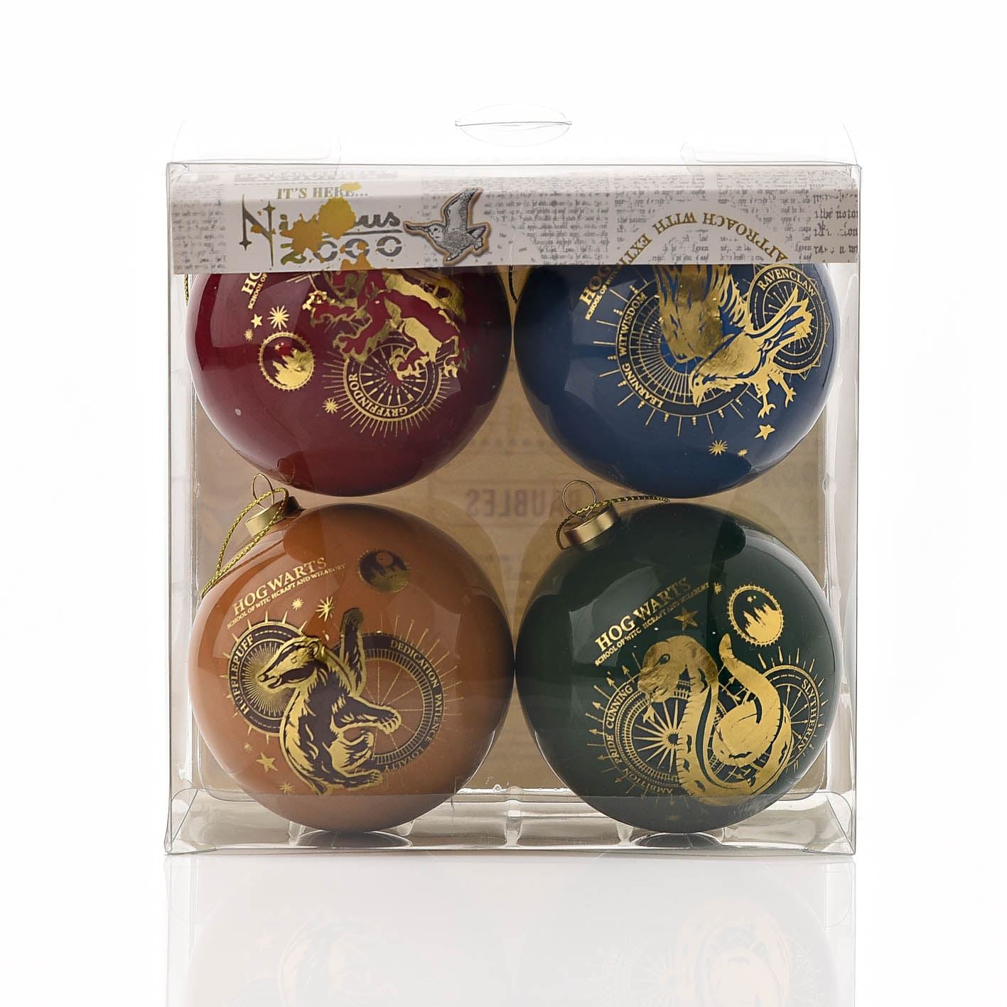 Harry Potter Set of 4 Baubles - Yule Houses