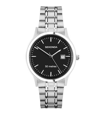 Sekonda Mens Basic Classic Style Stainless Steel Bracelet Watch 3730