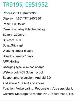 M.TK Blue tooth voice calling, Touch Screen with IP65 Splash waterproof Smart Watch Available Multiple Color