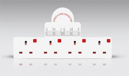 Eagle 4 Way Surge And Spike Protected Switched Adaptor Socket Product code:E250DL