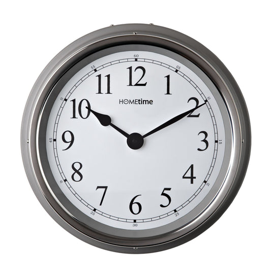 Hometime Grey Wall Clock With Arabic Dial 35cm
