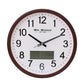 Wm.Widdop Luminous Wall Clock with LCD Display W8017