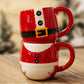 Set of 2 Santa & Mrs Claus Stackable Mugs 11.5cm